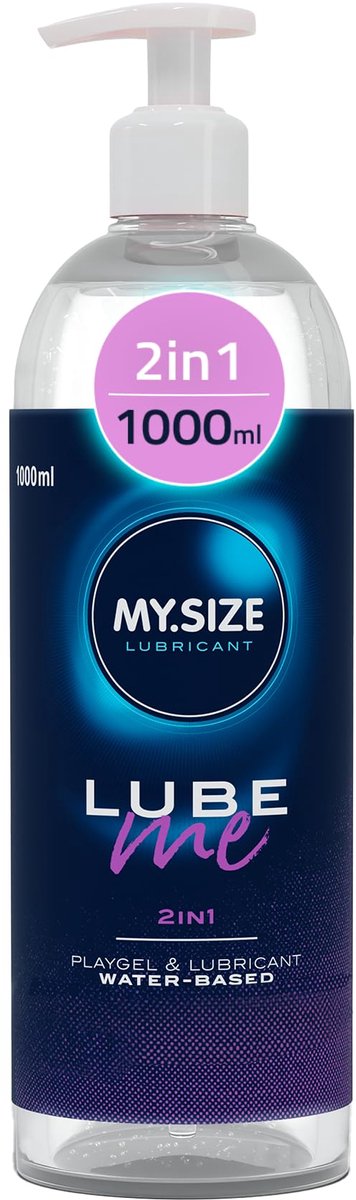 MY.SIZE Lube Me Premium 2in1 Glijmiddel 1000 ml I reukloos glijmiddel I glijmiddel op waterbasis & play gel I glijmiddel gel geschikt voor toys & latex condooms I glijmiddel op waterbasis