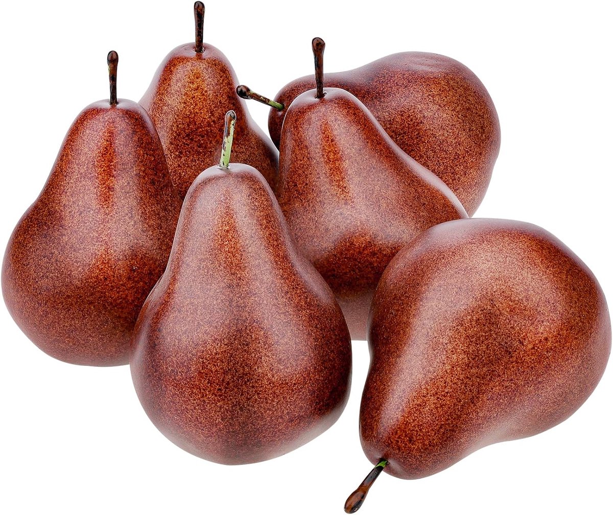 Kunstfruit, realistische nep bruine peer, kunstmatig nep fruit, levensechte decoratie voor thuis, keukenkast, simulatie feest fruitwinkel model, tafeldecoratie voor eetkamer
