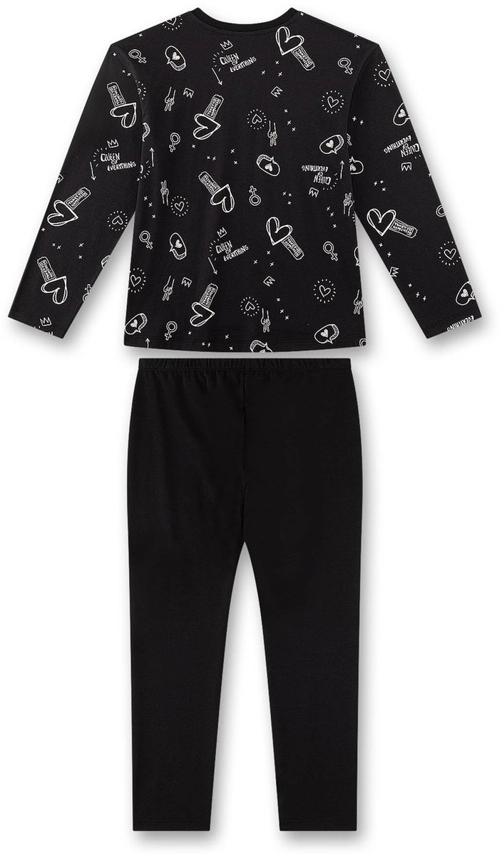 Sanetta Pyjama Pyjama Teenager lang Queen of Everything 152 Set van 1 Zwart