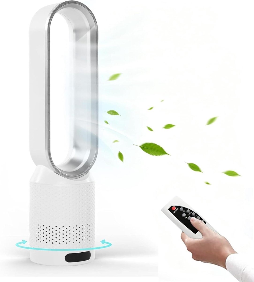 Bladeless Torenventilator - Luchtreiniger Ventilator - Frisse Lucht Creëren - Veilig Bladeless Design - 58 cm - Zilver