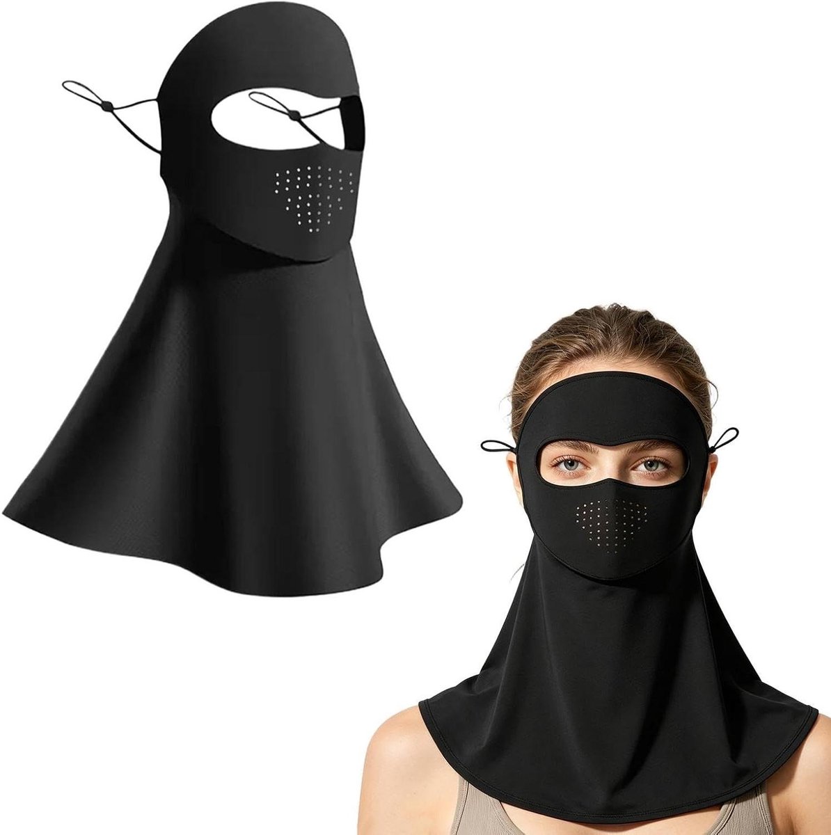 Gezichtsbedekking Zon - Nekmasker Sjaal - Buitenactiviteiten - UPF 200+ Bescherming - 2 stuks - Niet gespecificeerd
