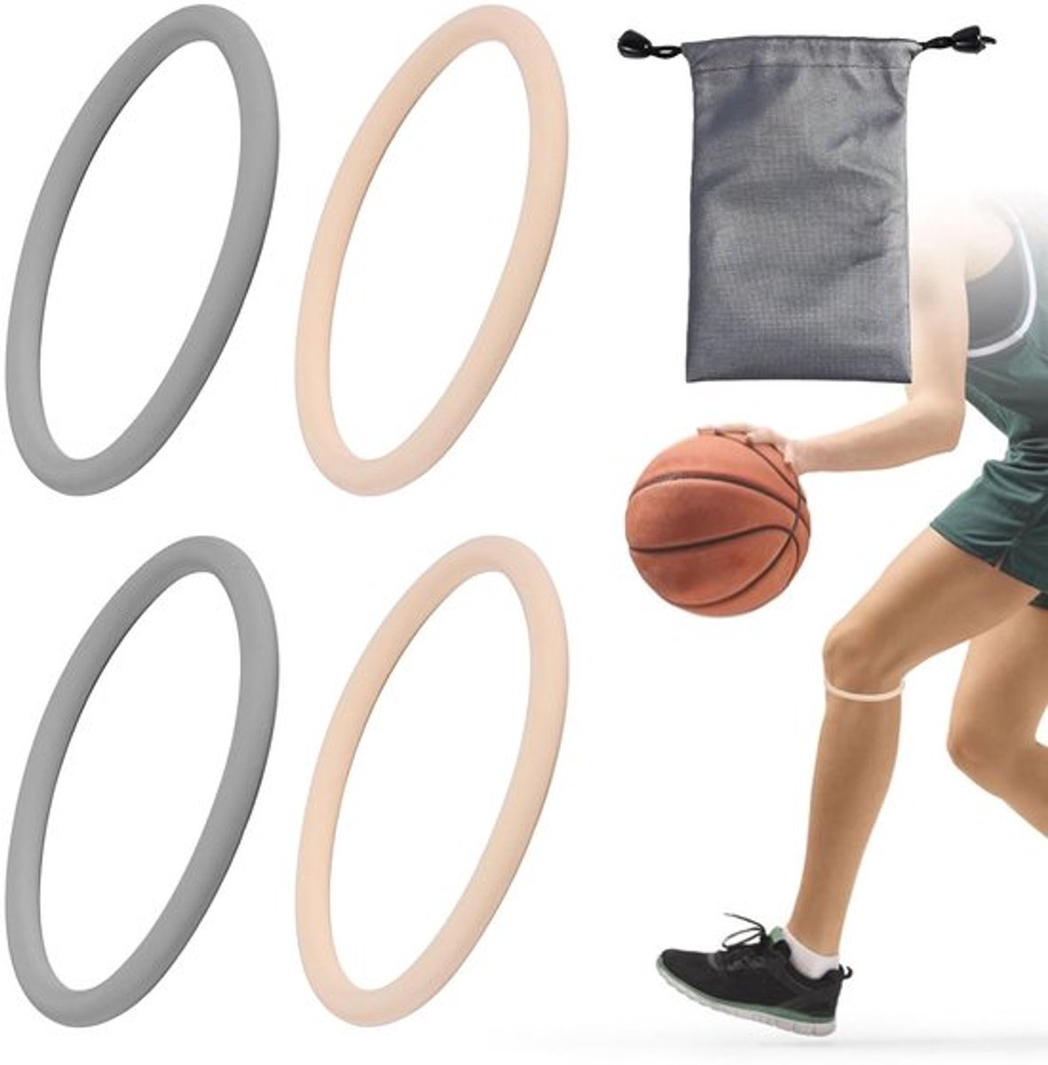 Patella Tendon Ondersteunende Bandjes voor Knie, Flexibele Silicone Kniebanden voor Hardlopen en Basketbal, Geschikt voor Mannen en Vrouwen