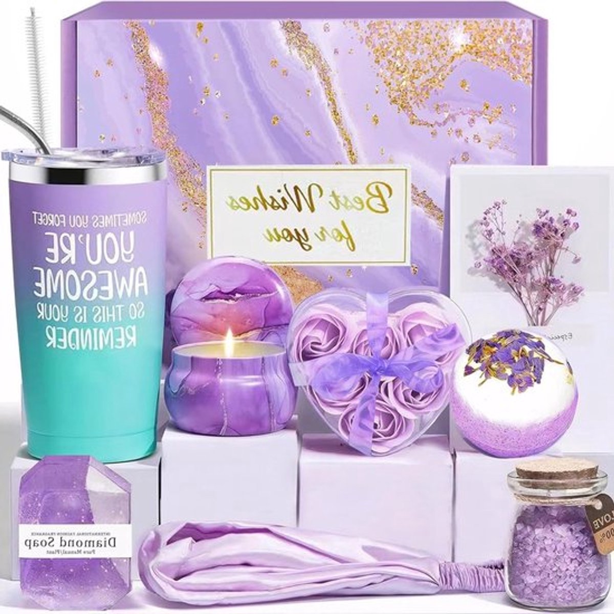 Originele en nuttige verzorgingsset voor vrouwen, 11-delige cadeau voor verjaardag, Moederdag en Valentijnsdag