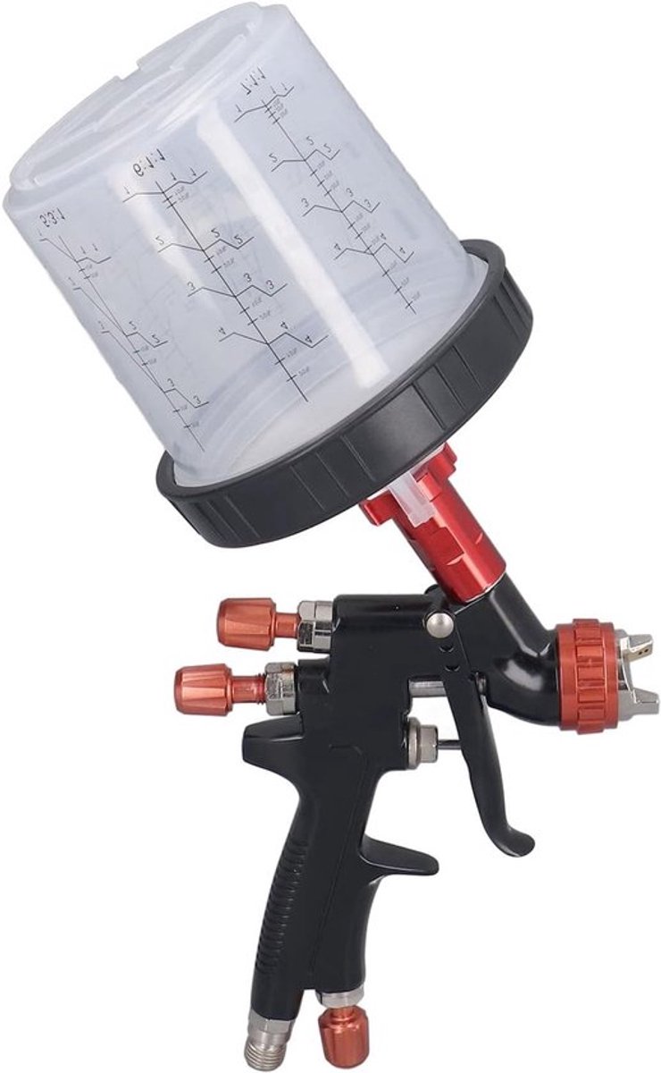Professionele Verfspuit voor Auto met 1.3mm Dyna-Mist Nozzle, Hoge Verneveling en Gratis Waspot