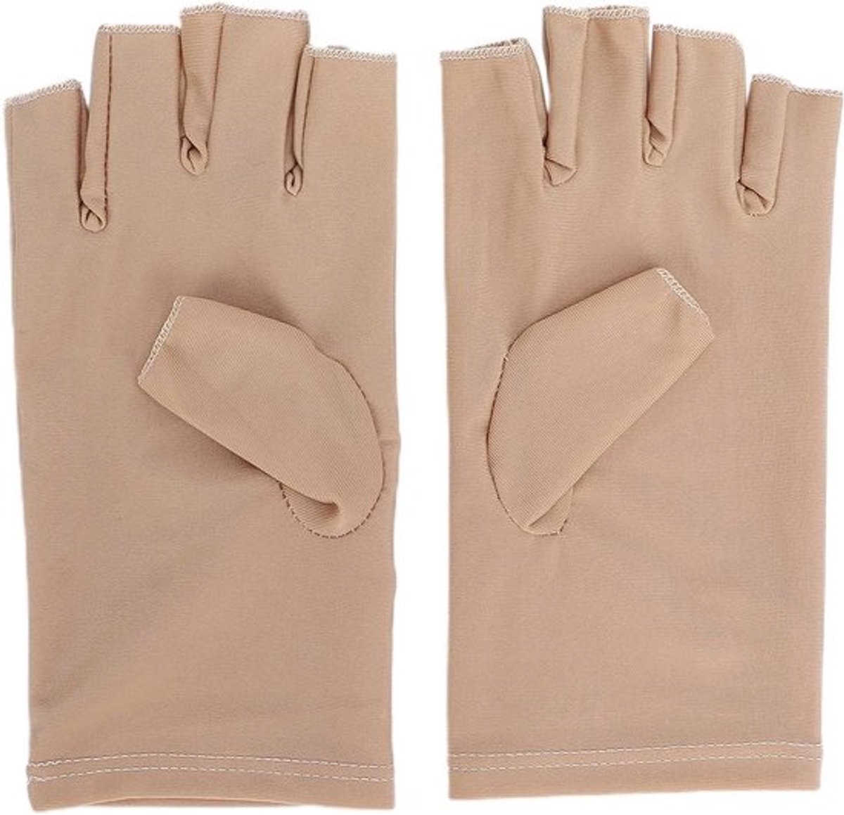 Professionele Manicure Handschoenen tegen UV-straling, Bescherming voor de Huid, Ideaal voor Nagelstyling en Schoonheid (Beige Kleur)