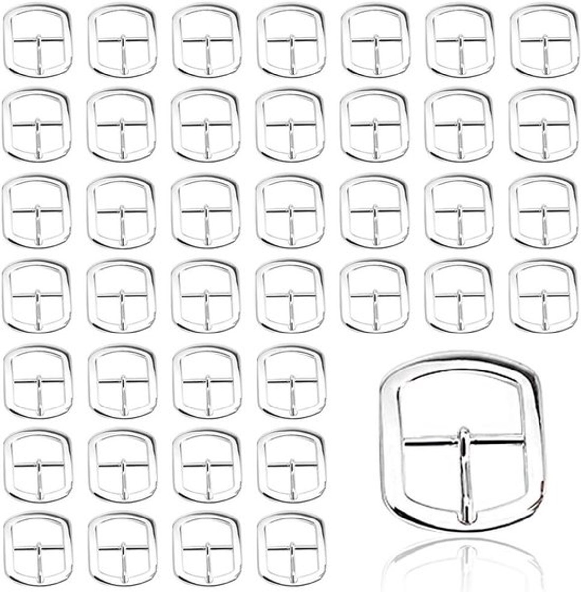 40 Stuks Metalen Rolgespen voor Riemen, Portemonnees en DIY Accessoires, 12mm Zilver, Duurzaam en Veelzijdig