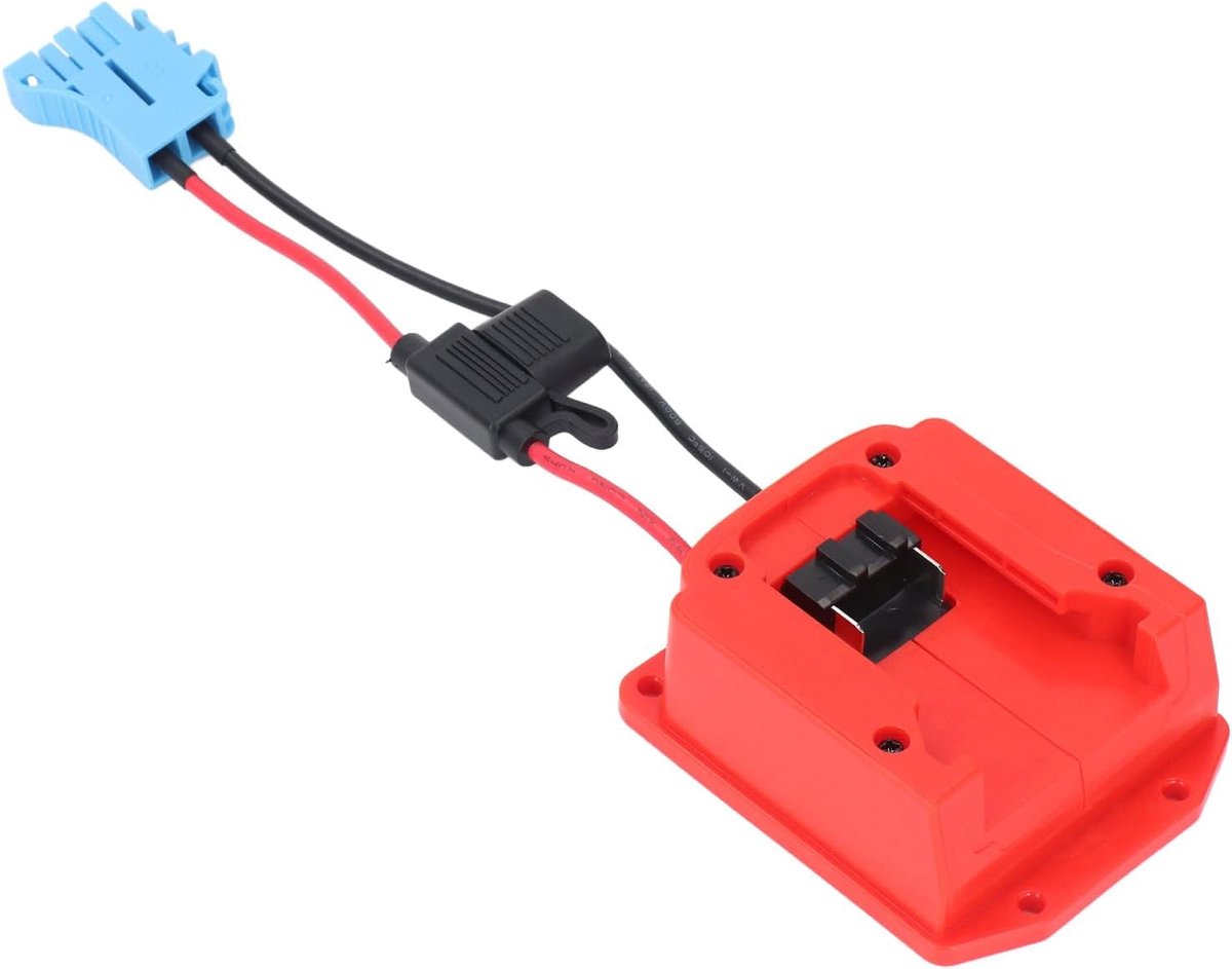 SnelShoppen - Accu Adapter 18V ABS Kunststof Power Wheels Accu Adapter met Draadverbinding voor Peg Perego 48‑11‑1828 (Blauwe Stekker)
