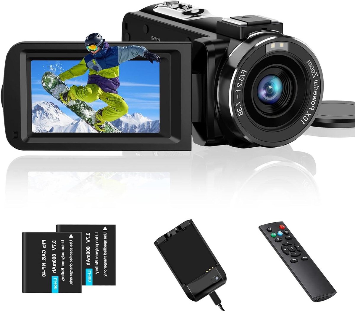 Videocamera - Digitale Camcorder - Vloggen & Streamen - IR Nachtzicht - 27K 36MP - Zwart