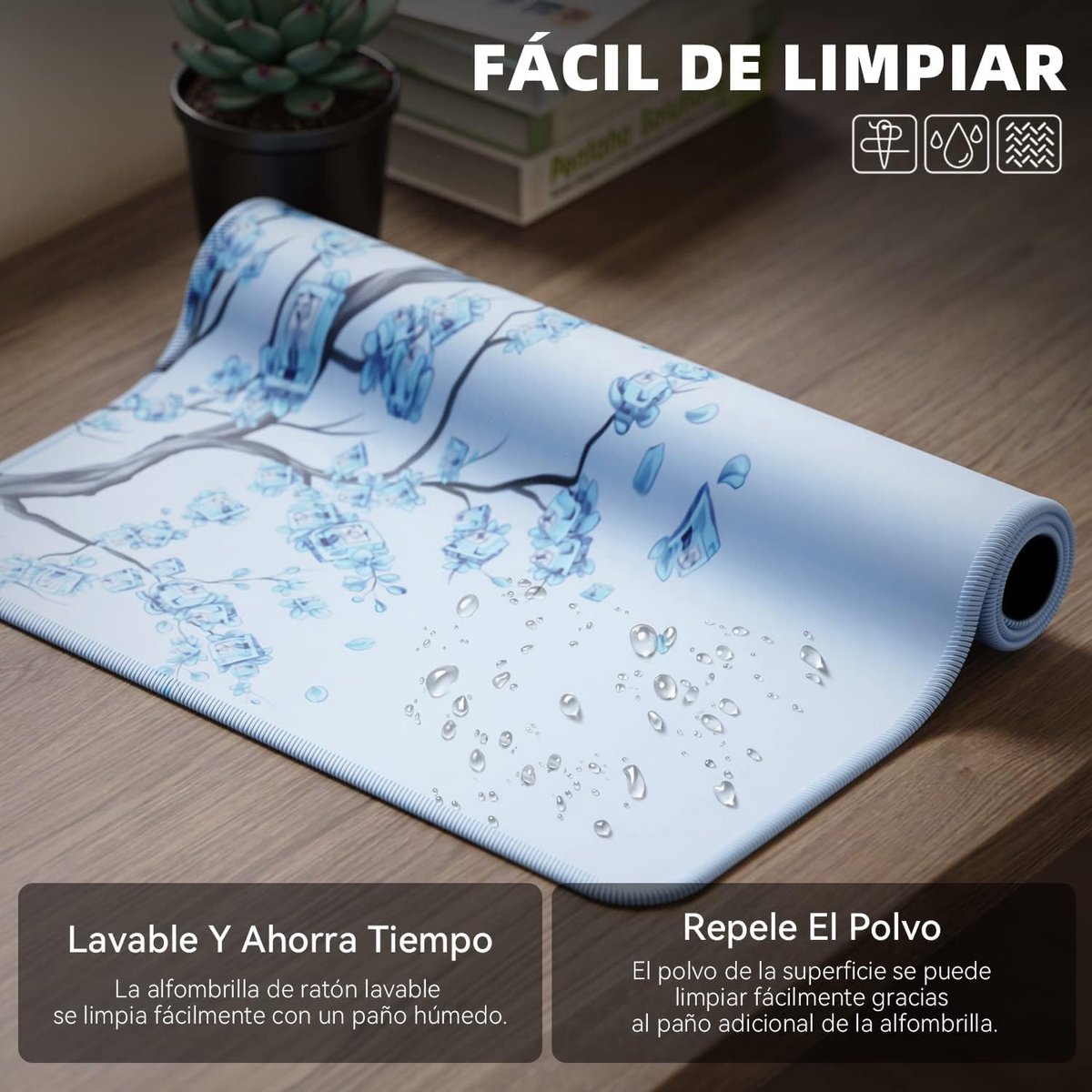 SnelShoppen - Uitgebreide Grote Muismat Japanse Kersenbloesem 800x300x3MM - Stikrand, Antislip Rubber Onderkant, Gaming Muismat XL, Bureau Mat en Schr