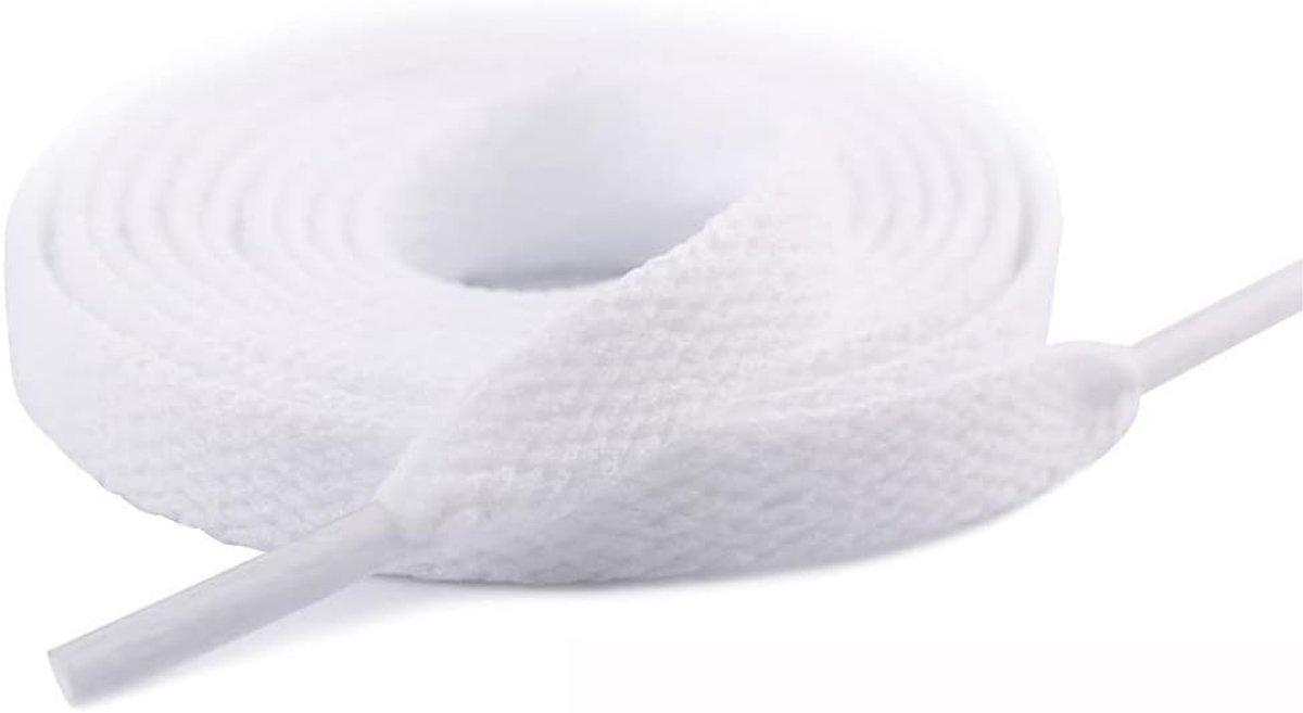 SnelShoppen - Veters - 2 Paar Enkele Laags Veters - Scheurvaste Veters - 8 mm Breed - Platte Veters - Vervangingsveters voor Hardloopschoenen, Sportsc