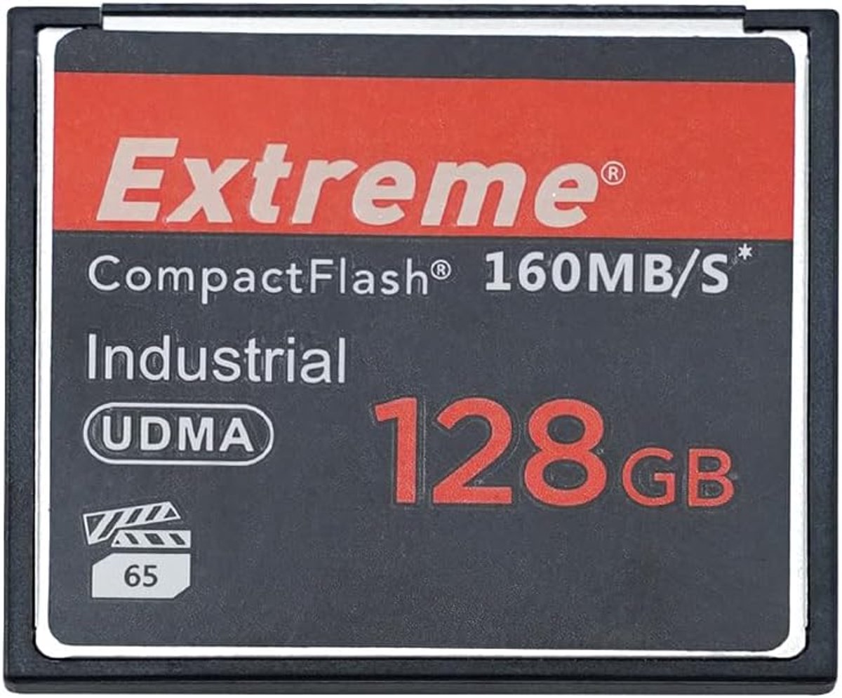 SnelShoppen - Extreme 128GB Compact Flash Geheugenkaart voor Professionele Fotografen, Videografen, Hoogwaardige Beelden, 1080p, 3D en 4K Video