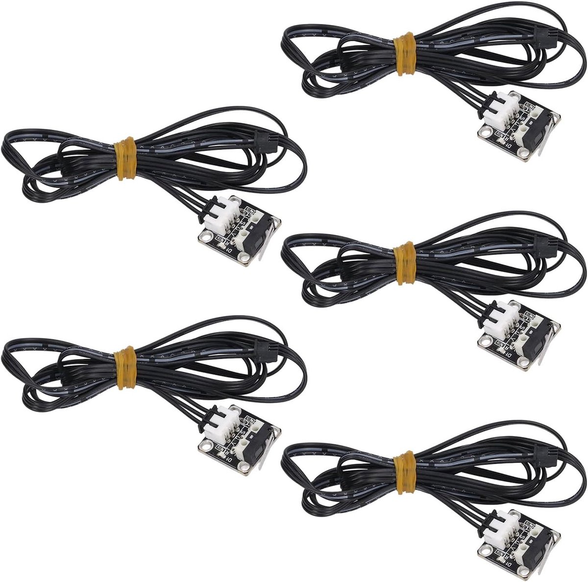 SnelShoppen - 5 Stuks 3D Printer Eindschakelaar, Mechanische Limiet Schakelaar Module voor Ender 3, CR10, 3 Pin PCB Vervangingsonderdeel