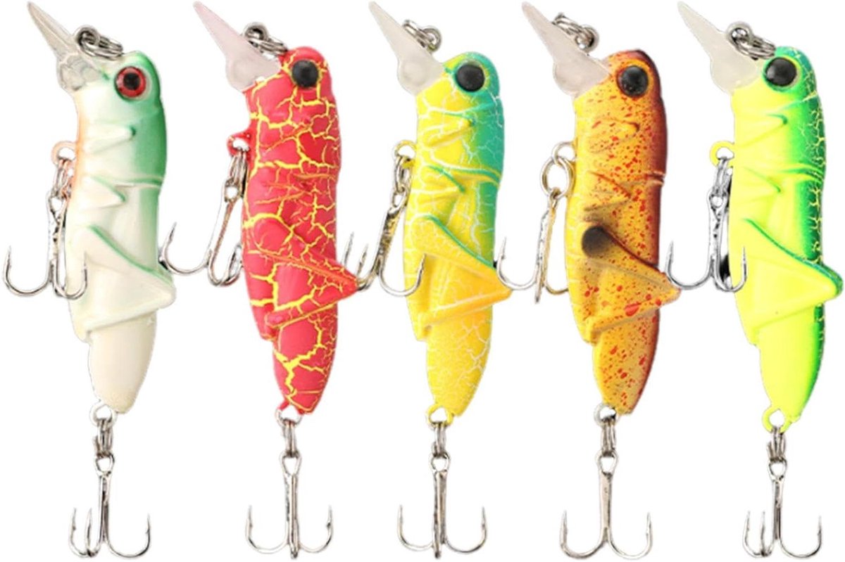 Vliegende Insecten Lure - Vis Aas - Vissen Vangen - Ingebouwde Rammelaar - 5 Stuks - Groen