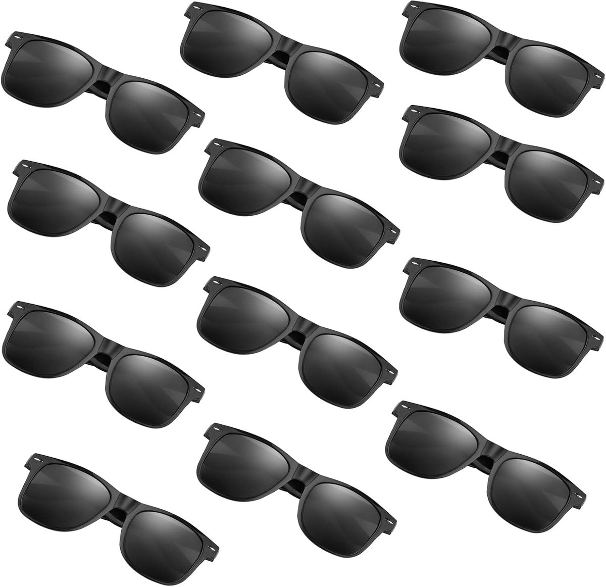 SnelShoppen - 24 Stuks Feest Zonnebrillen voor Kinderen en Volwassenen, Perfecte Goodiebag Vullingen voor Verjaardagsfeestjes, Strand en Zwembad, Zwar