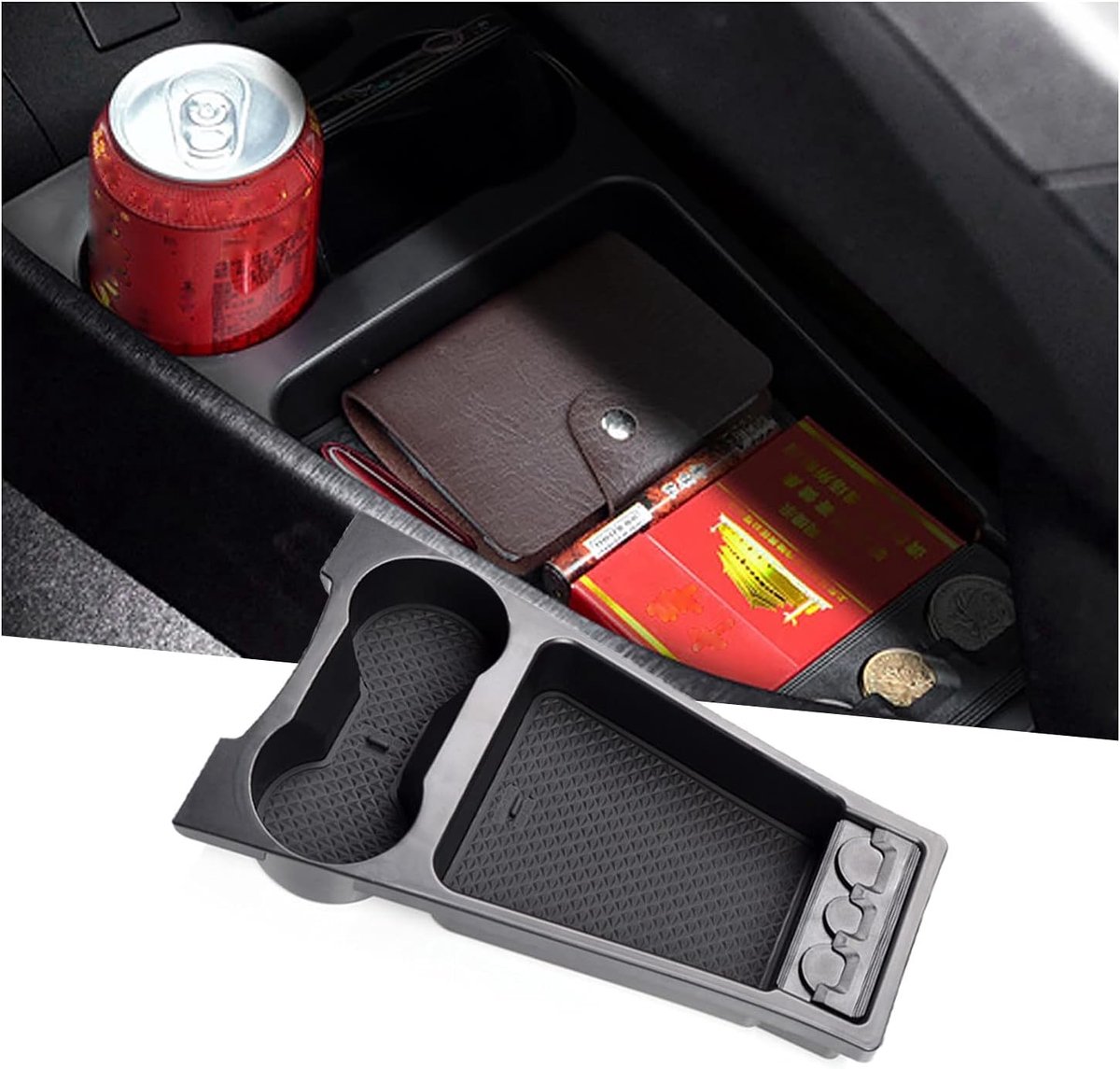 SnelShoppen - Armsteun Opbergdoos voor Toyota Prius XV30 2009-2014 - Console Opbergtray - Perfecte Pasvorm - Gemakkelijk te Installeren - Autobenodigd
