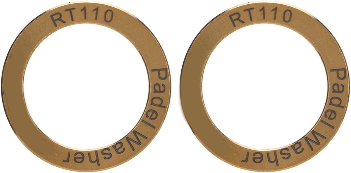 SnelShoppen - Fietspedalen Wasringen, 2 Stuks Waterdichte Verlengde Fiets Pedal Washers RVS Fiets Pedal Verlengde Ringen (Goud)
