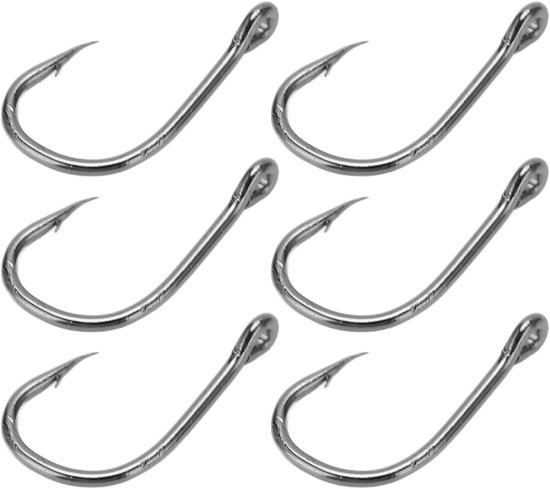 Allecto - Vishaak - High Carbon Steel - Scherpe haakpunt - 50 Stuks - Corrosiewerend - Voor Outdoor Activiteiten - Model 6# van Merkloos — afbeelding 4