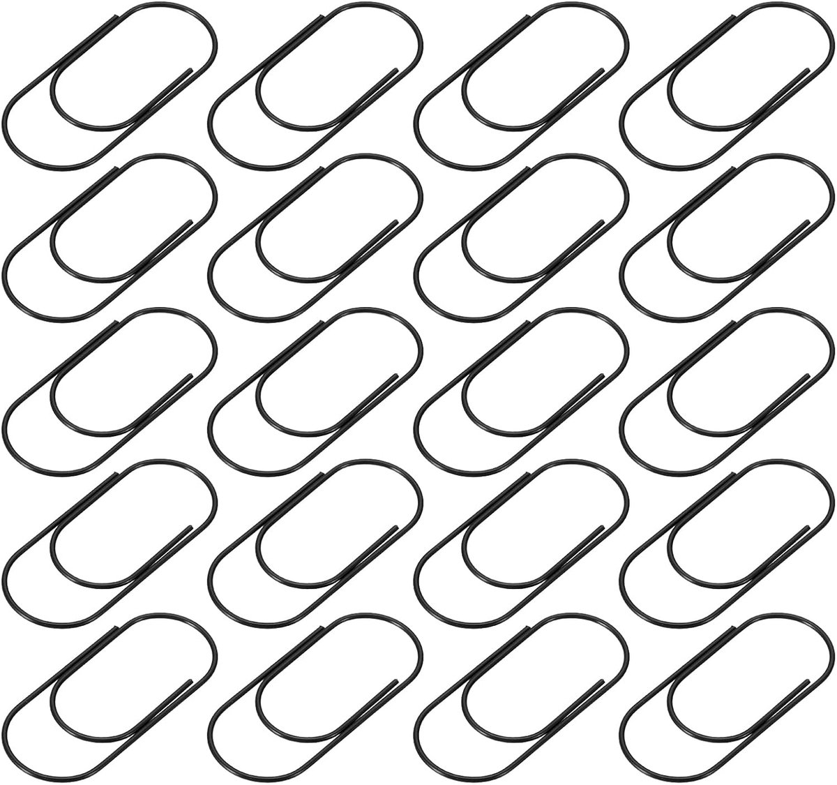 SnelShoppen - 30 Stuks Paperclips - Brede Gecoate Grote Clips met Doos - Houd Je Bureau Opgeruimd - Perfect voor Kantoor, Kunst, Thuis, Dagelijks Gebr