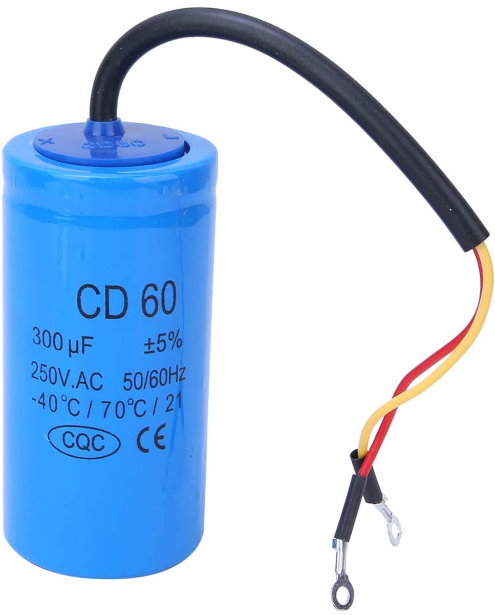 SnelShoppen - 300uF CD60 Condensator, Motorstartcondensatoren 250V, Explosiebestendig Ontwerp -40°C/70°C, Capaciteit voor Huishoudelijke Apparaten