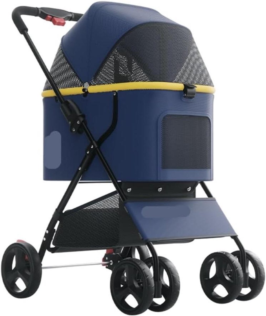 Honden Kinderwagen - Reisdrager Huisdier - Comfortabel Reizen - Opvouwbaar Ontwerp - 70x48x93cm - Zwart