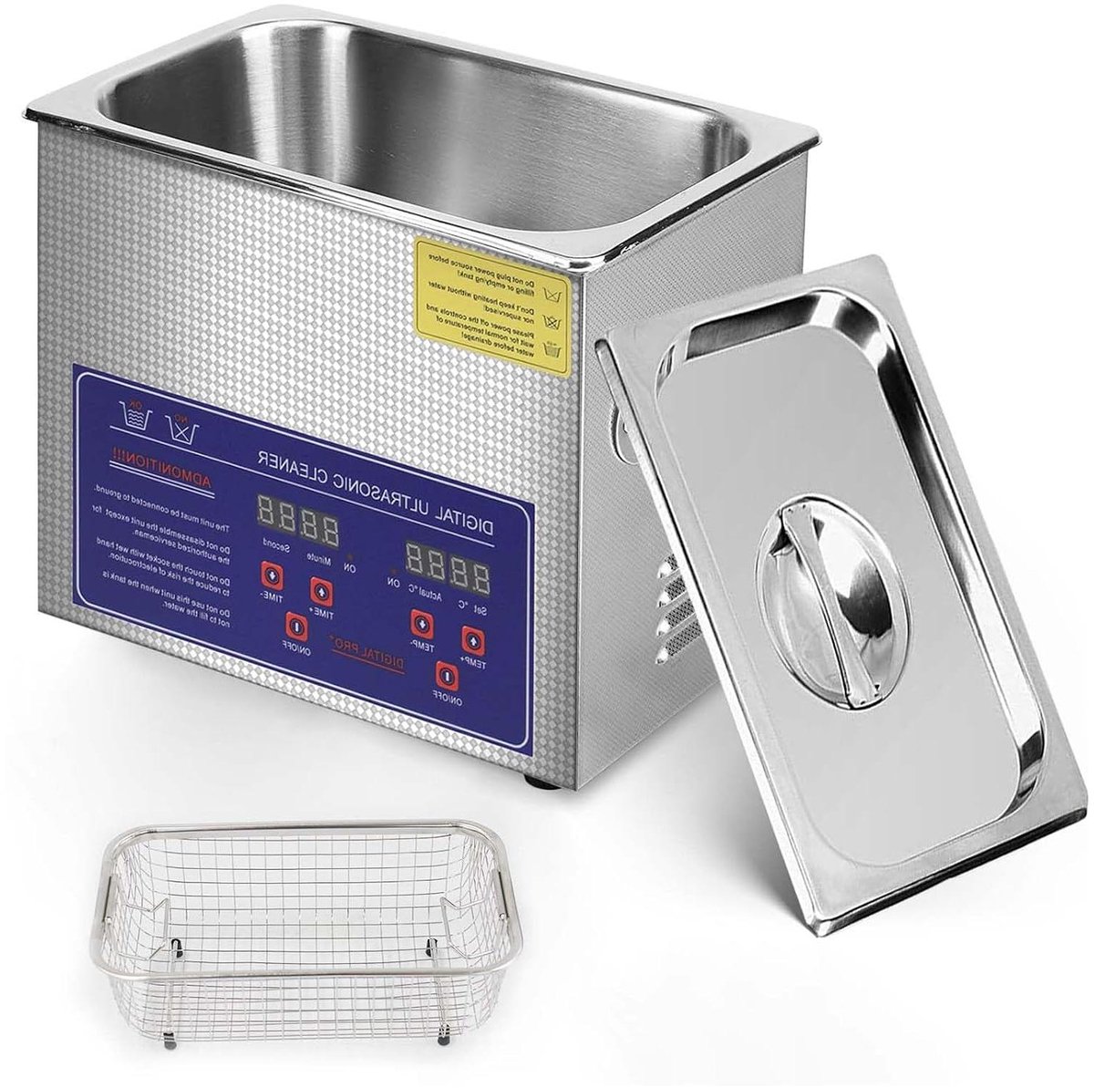 Ultrasoon Reiniger - Reinigingsapparaat - Sieraden Reinigen - Instelbare Temperatuur - 15L - Zilver