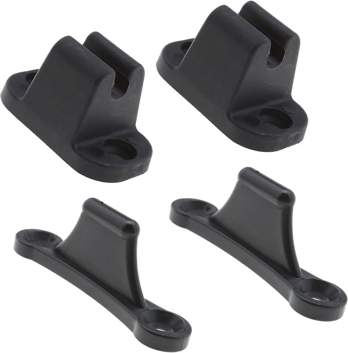 SnelShoppen - 2x Deurhouder Kit T-vormige Deurstop Retainer Set Zwart Kunststof voor Caravan RV Campers Boot