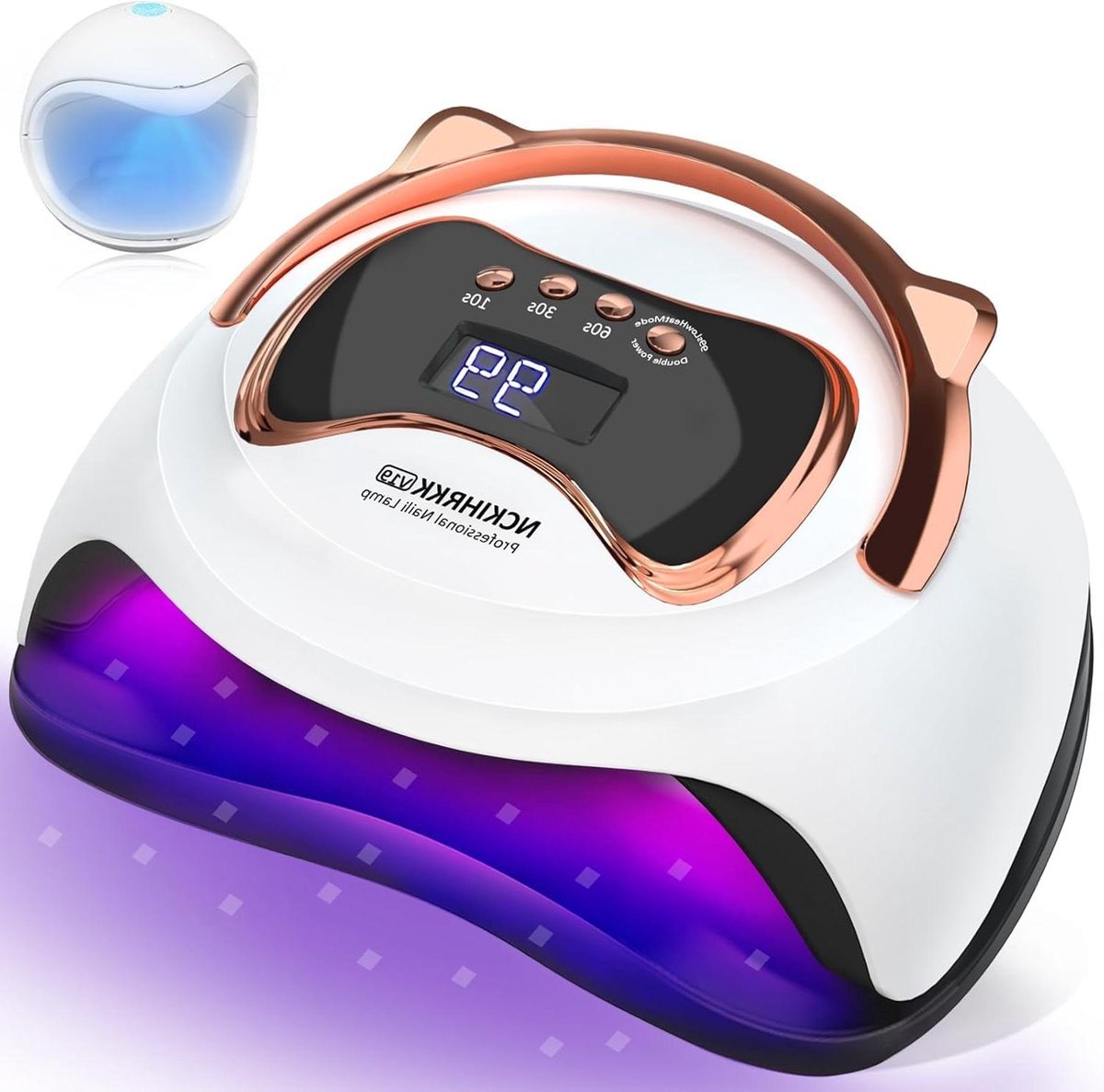 UV-lamp voor nagels - Nageldroger LED - Gelnagels Uitharden - 180W Krachtig Vermogen - 23.5 x 21.5 x 11.5 cm