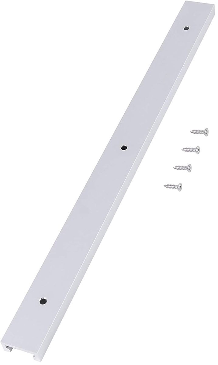 SnelShoppen - T-Slot Aluminium Legering T Track met Zelftappende Schroeven voor Houtbewerking - 400mm - Stevige en Duurzame Werkplaats Accessoires