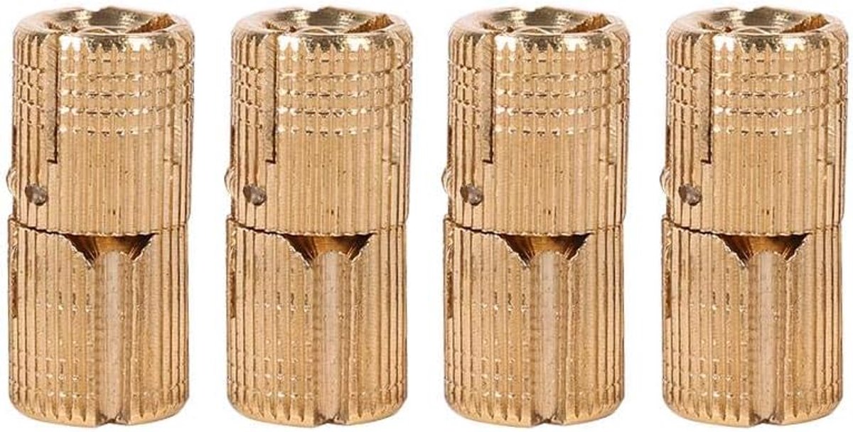 SnelShoppen - Duokon Barrel Scharnier 4 Stuks Pakket Koper Verborgen Kastdeur Scharnier voor Aanrechten DIY Project 10/12/14/16mm