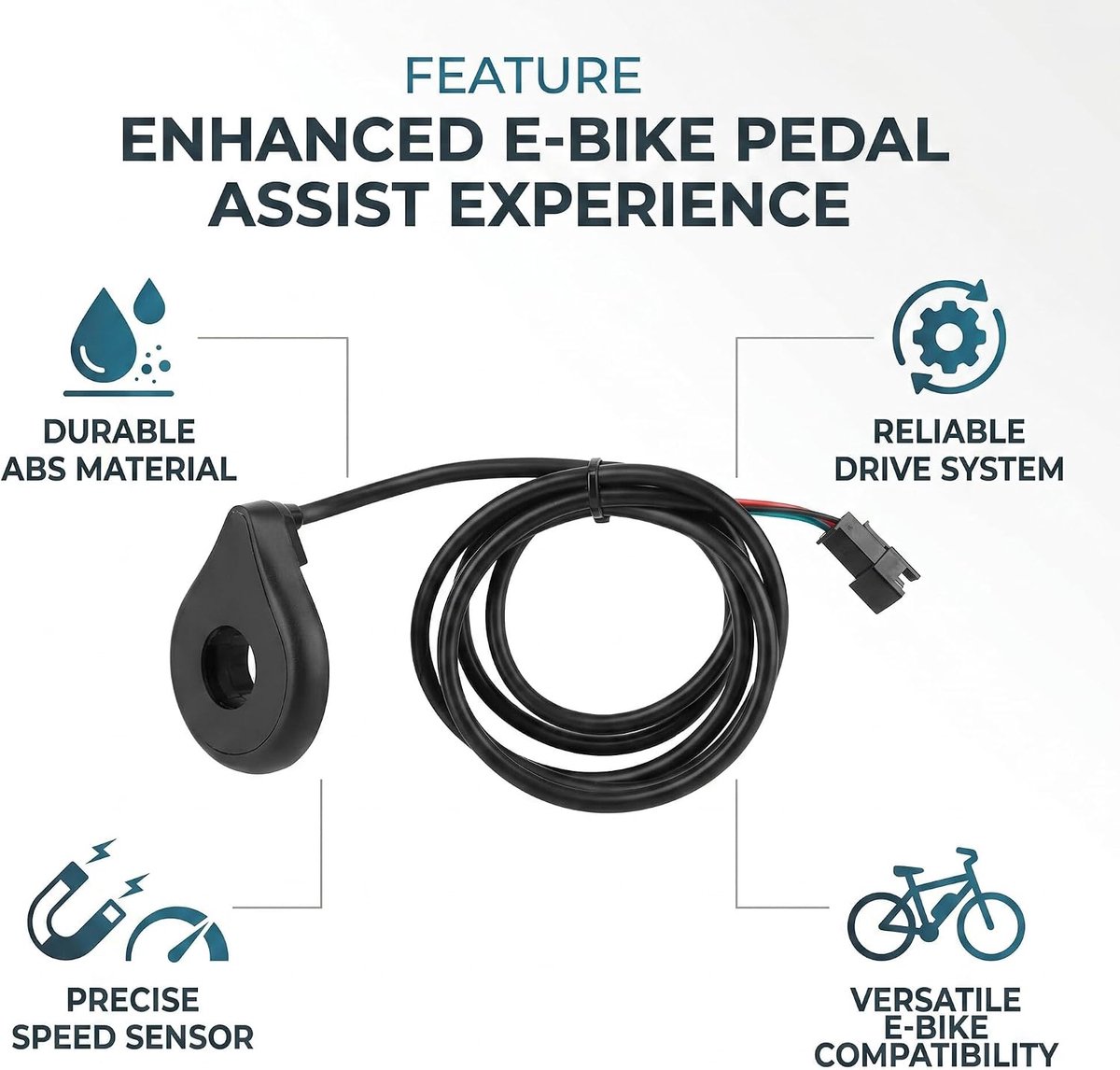 SnelShoppen - Pedal Assist Sensor Vervangingskit voor Fietsen en Scooters - Lichtgewicht, Shockproof, Anticorrosie, Stofdicht - Perfect voor Elektrisc
