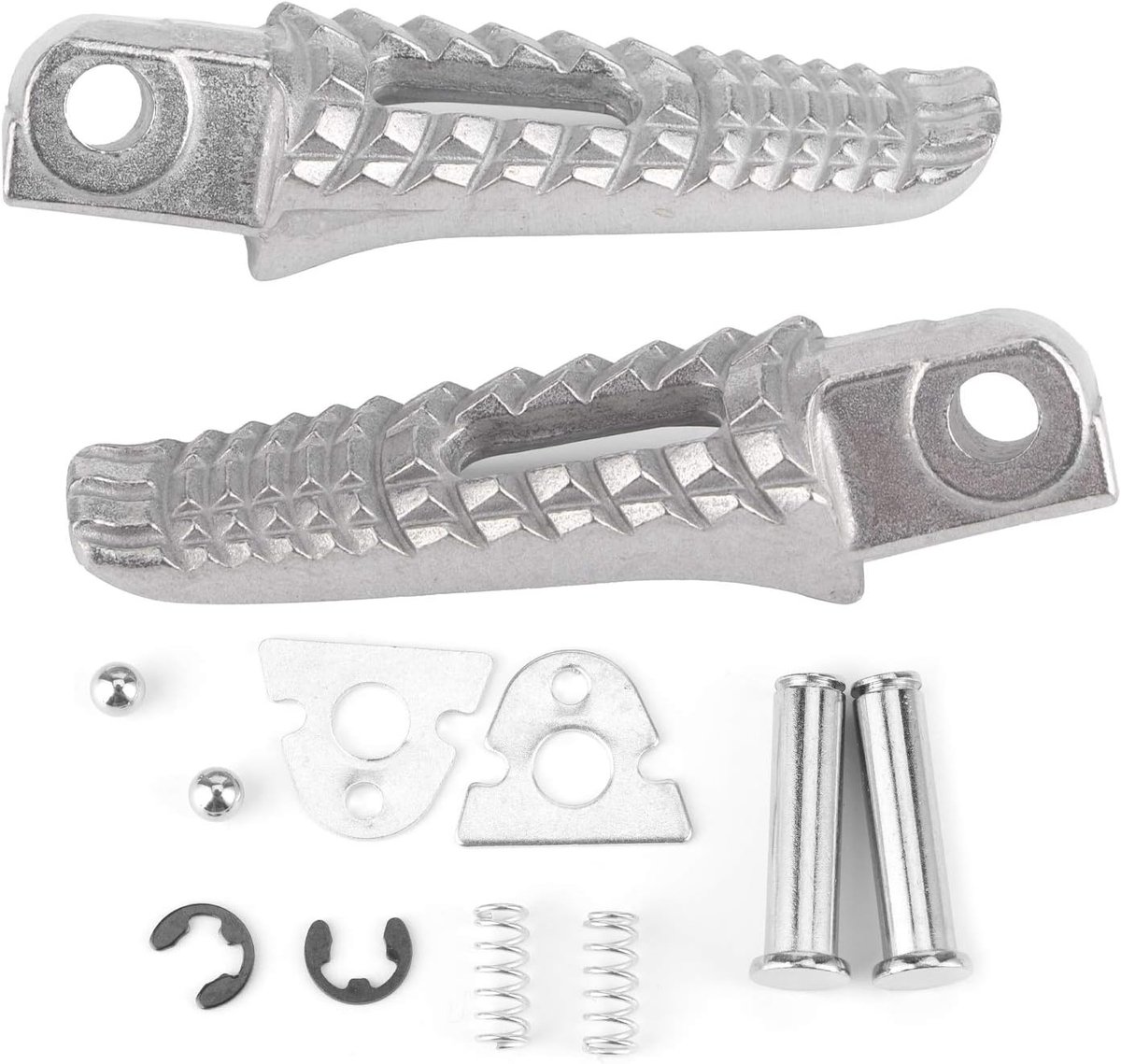 SnelShoppen - Motorradhouder Achterste Voetsteunen Modificatie Geschikt voor GSXR 600 750 1000 - Hoogwaardige Aluminium, Zwart, Set van 2