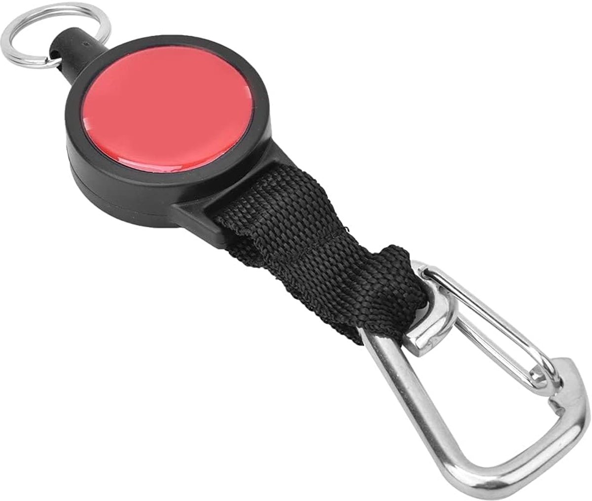 SnelShoppen - RVS Duik Console Retractor - Stevige Sleutelhanger met Snelle Ontgrendeling en Duikaccessoire (RVS Hangslot)