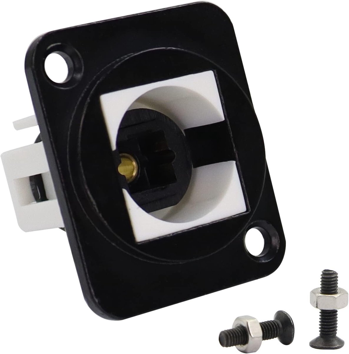 QIANRENON Toslink Audio Fiber Optic Adapter Connector Female to Female XLR Panel Mount Coupler Digital Audio Signal - ShopVlot