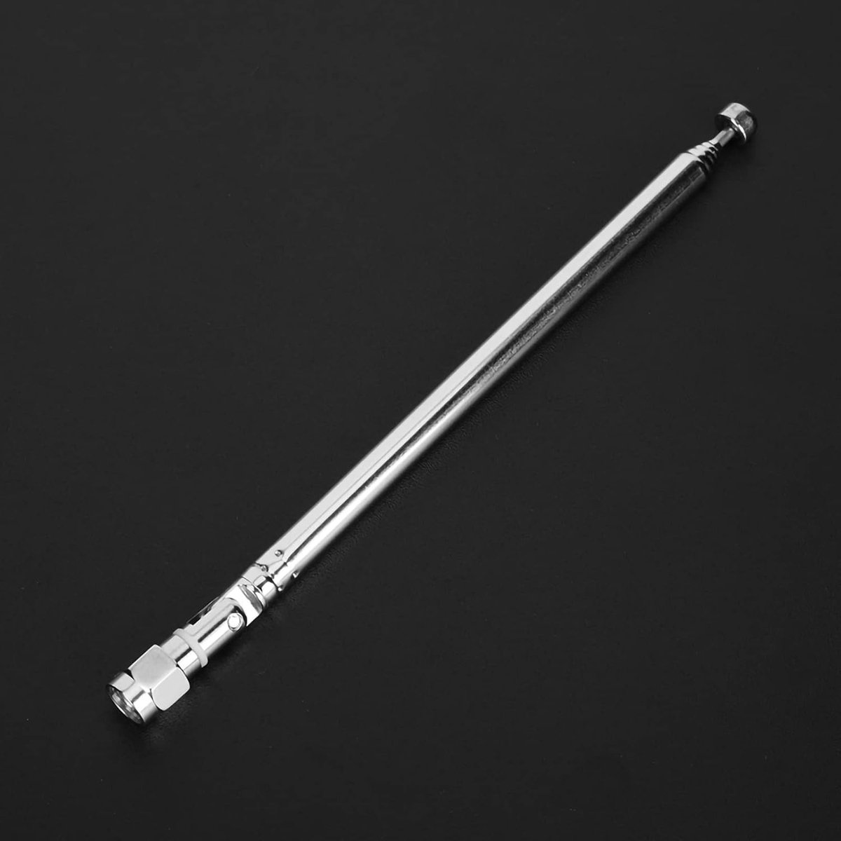 SnelShoppen - 6-Section Telescopische Universele Antenne SMA Male Connector Vervangende Antenne voor TV AM FM Radio Stereo Ontvanger - Duurzaam, Stabi