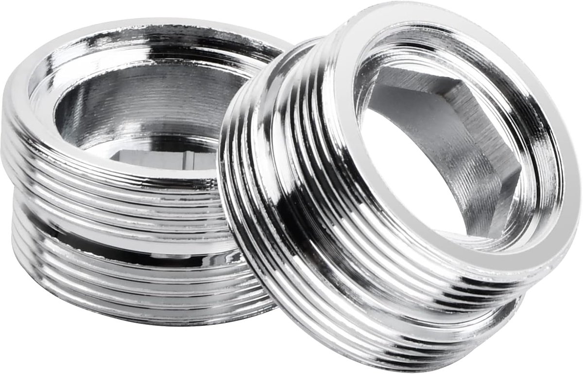 SnelShoppen - 2Pcs Waterkraan Adapter M20-M22, Metalen Dubbele Draad Adapter Voor Waterfilter, Kraanaansluiting Voor Waterzuiveraar, Roestvrij en Corr