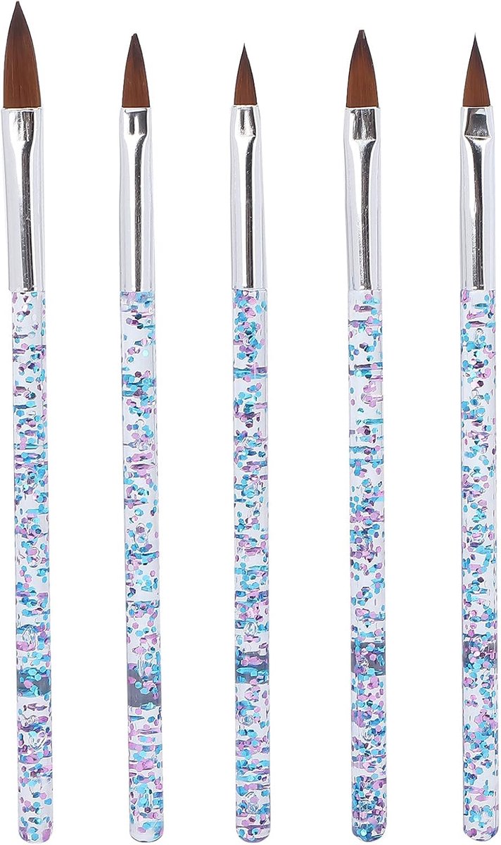SnelShoppen - Nail Art Brush Set - Nagelkunst Penselen Set - Nagel DIY Penselen - Nagellak Penselen - Natuurlijk Nylon - 10 Stuks - Creatieve Nagelont