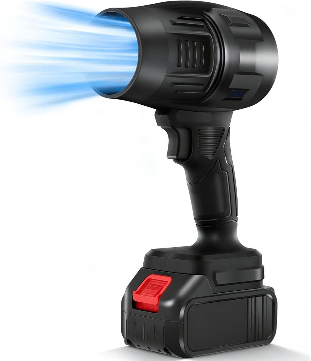 Draadloze Bladblazer - Mini Turbo - Tuin Schoonmaken - Borstelloze Motor - 1300 mAh Batterij - Zwart