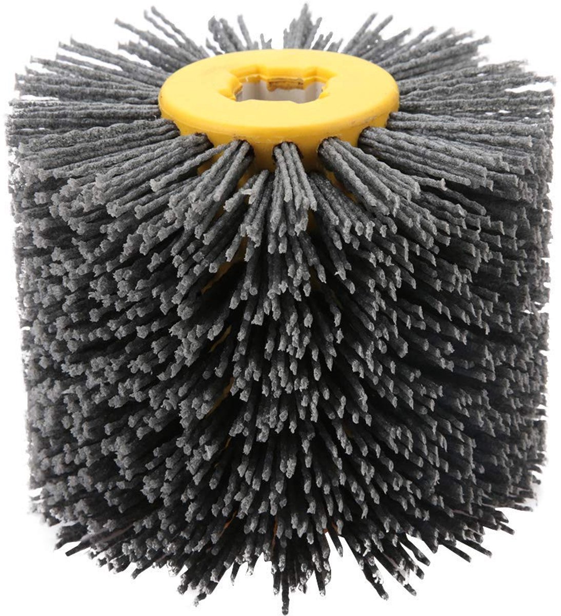 SnelShoppen - Wire Wheel Brush, Draadwiel Borstel Polijstwiel Grit #240, Nylon Borstelwiel 120mm voor Houtbewerking, Ontroesten en Ontbramen