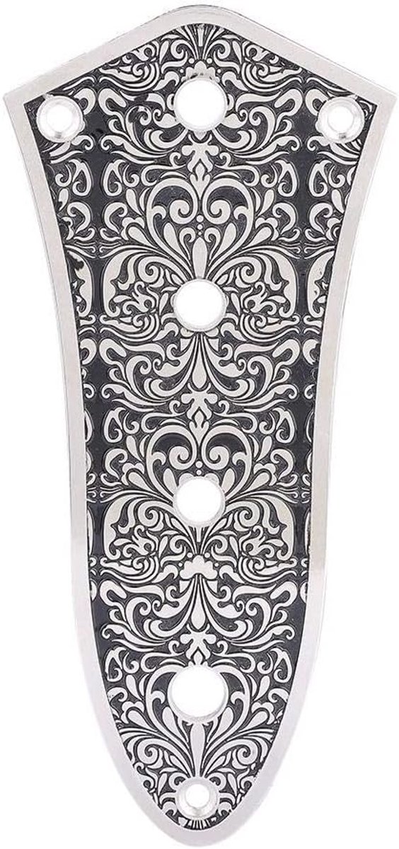 SnelShoppen - Bass Control Board voor Jazz Bass - Duurzaam Zwart Patroon, Hoogwaardige Koper-Zink Legering, Perfect voor Professionele Muzikanten en P