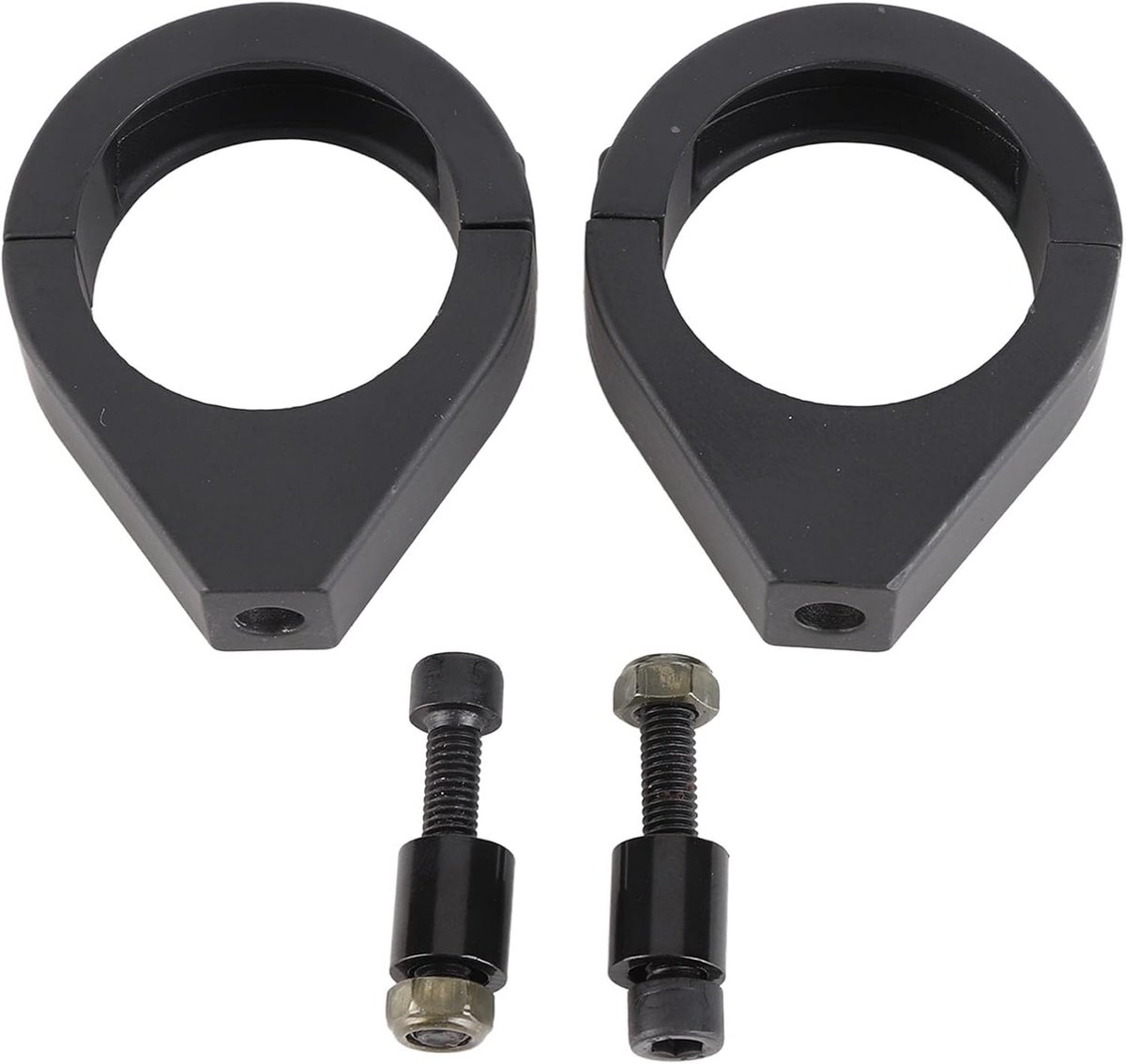 SnelShoppen - Motorfiets Indicator Licht Houder Aluminium Legering 41mm Fork Klemmen - Zwart - Versterkt en Duurzaam - Voor Motorfiets Accessoires