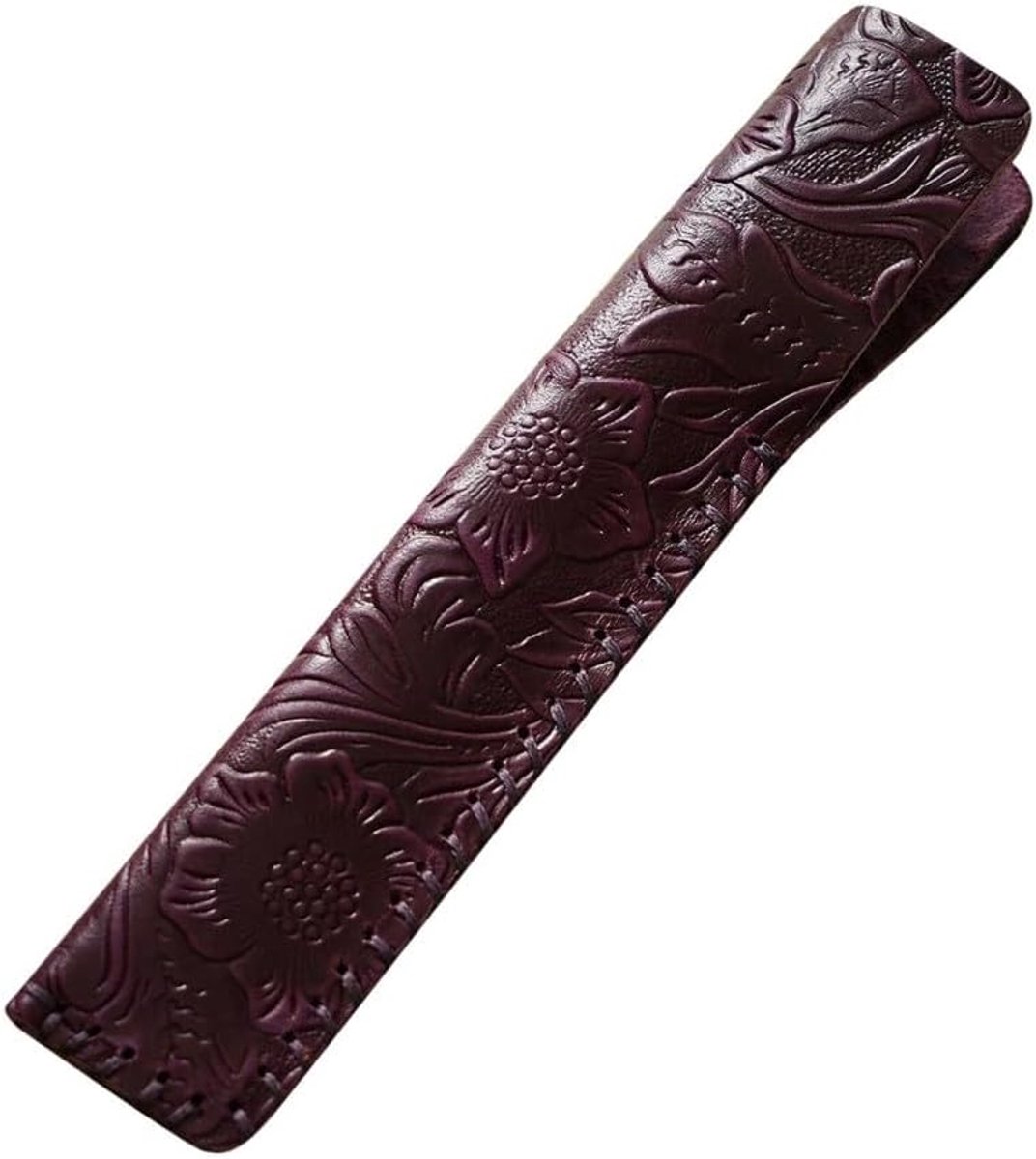 SnelShoppen - Leren Pen Sleeve, Vintage Pennenhouder voor 1 Pen, Hoogwaardige Leren Penetui voor Kantoor en School, Bruin
