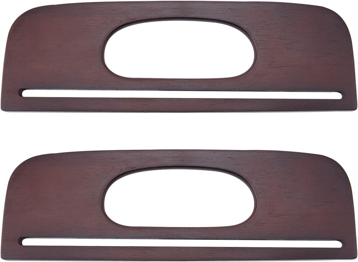 Houten tas handgrepen 29cm - Bruin - Stevig en comfortabel - Geschikt voor DIY strandtassen - ShopVlot