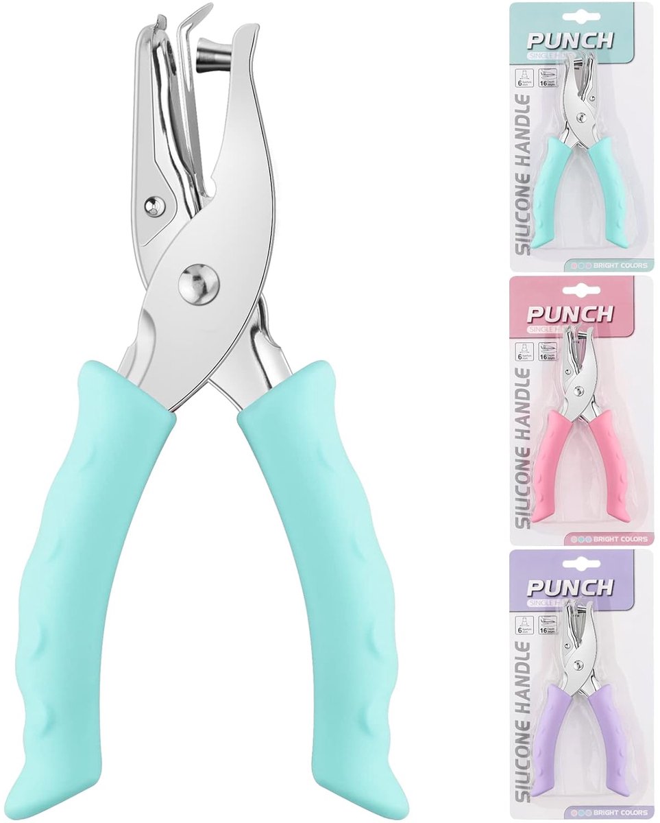 Papier perforator 1/4 inch - met zachte handgrepen - voor tags en DIY-projecten - eenvoudig en nauwkeurig - ShopVlot