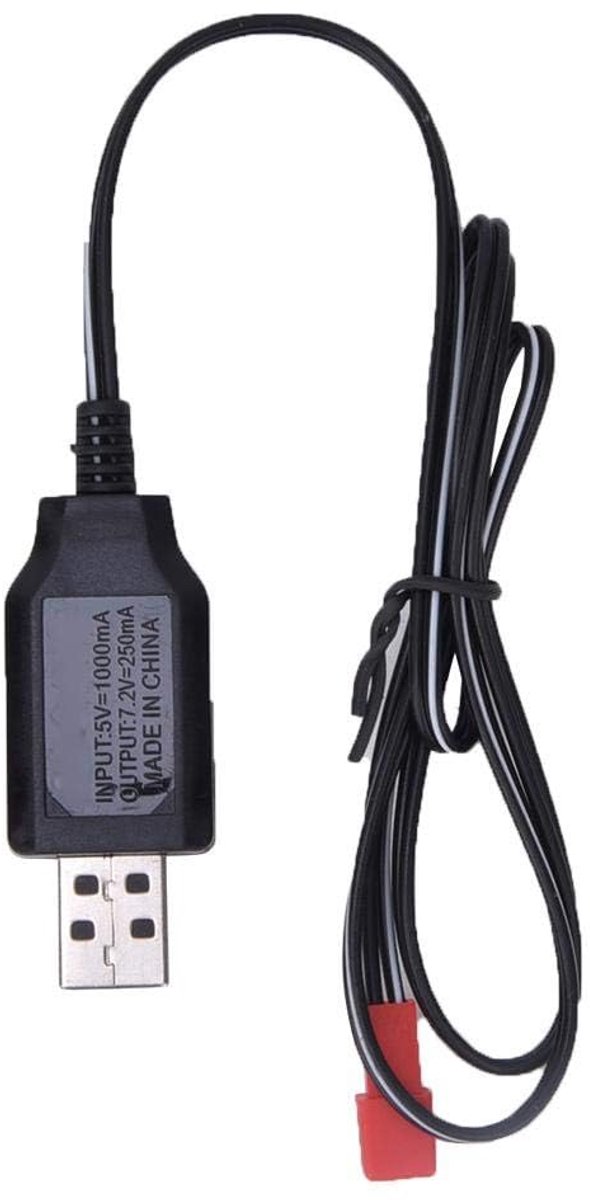 SnelShoppen - USB Oplaadkabel voor Huina 1573 Elektrische Speelgoed Afstandsbediening Metaal Engineering Auto Speelvoertuig Beige