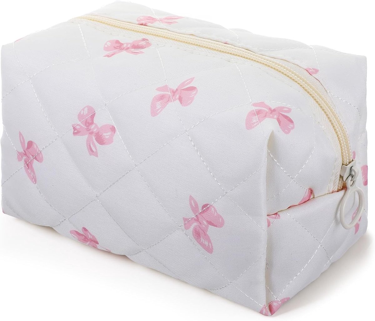 Schattige bloemen make-up tas met rits, ideaal voor reizen en organisatie van cosmetica, 16.29 x 10.95 cm
