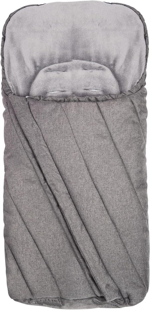Baby Voetenzak - Kinderwagen Muts - Warm Blijven - Waterafstotend Materiaal - 95 x 45 cm - Grijs