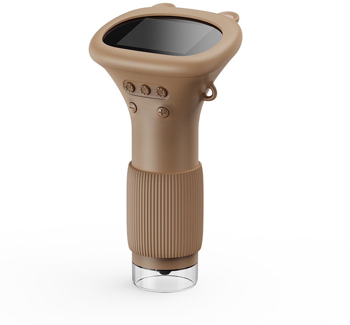 Zakmicroscoop voor kinderen – draagbare 1000X-zoom met scherm (bruin) | mini-oplaadbare digitale microscoop met 8 LED-verlichting.