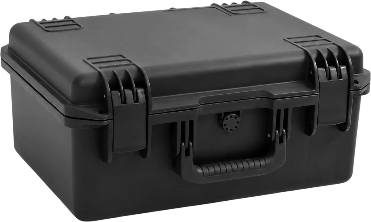 Handbagage Koffer Trolley 49x38x23 cm Zwart – Lichtgewicht, Duurzaam & Afsluitbaar met Schuim Inlay - PP Harde Kunststof