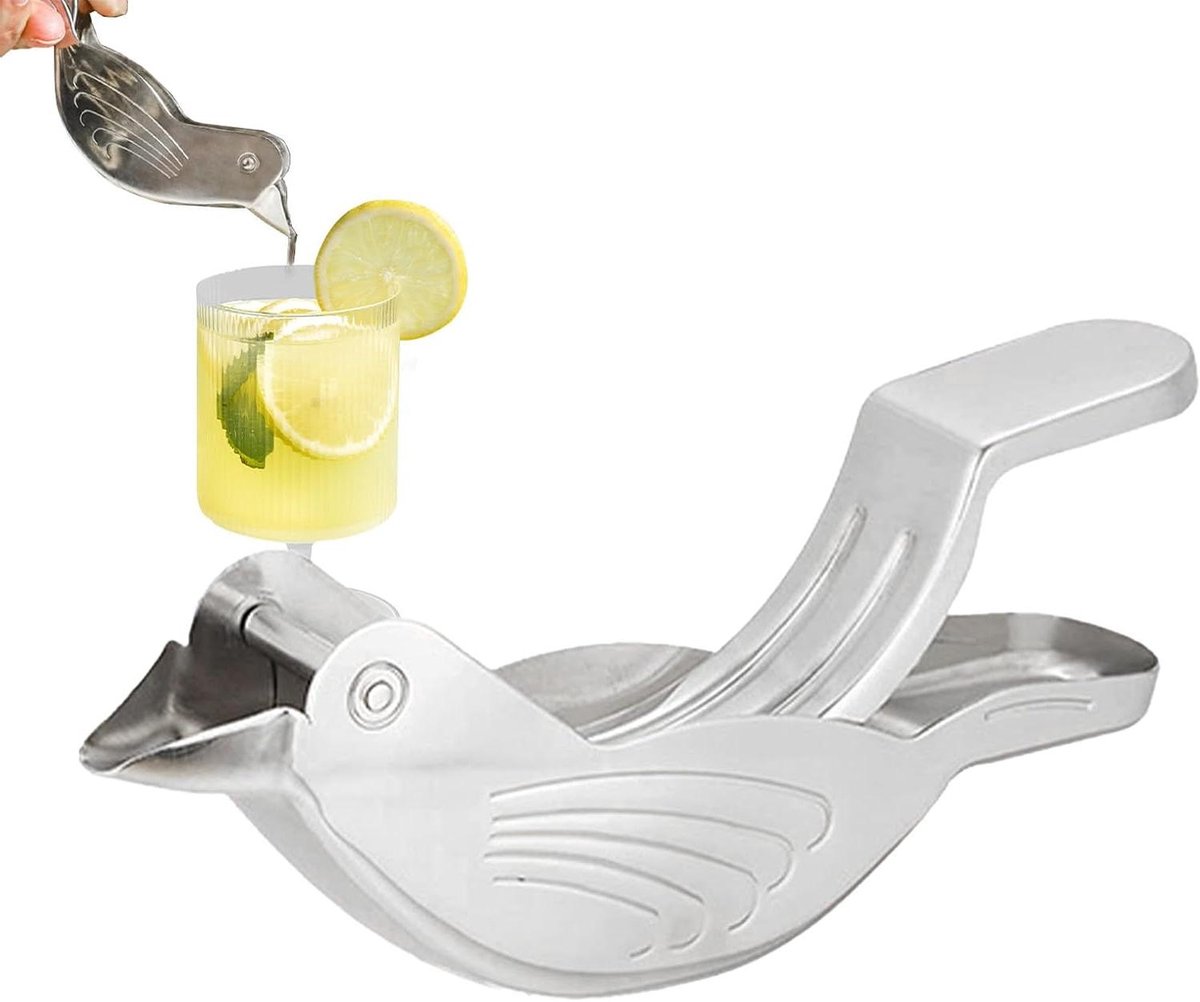 Citruspers Vogelvorm - Handige Juicer - Sap Extraheren - Roestvrij Staal - 11.5 cm - Zilver