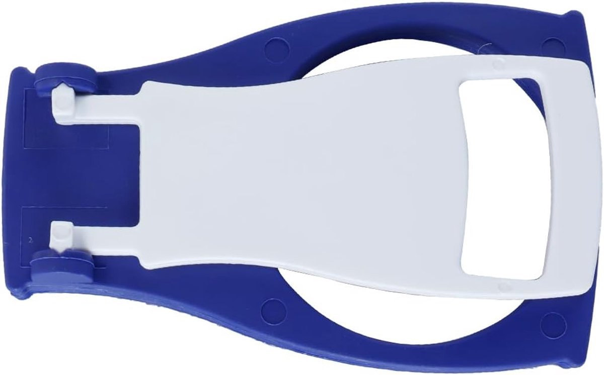 SnelShoppen - 4-gats Drankhoudergreep PA6 - Witte Handgreep met Blauwe Basis - Draagvermogen 2 kg - Ideaal voor Feest, Camping en Tuin